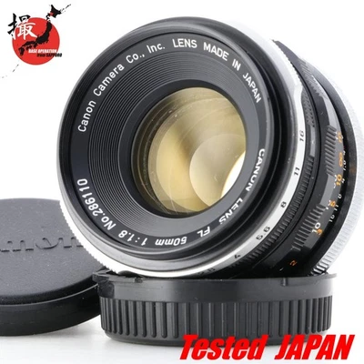 Canon FL 50mm f/1.8 Standard MF Lens for F-1 A-1 w/ Caps Tested Near MINT JAPAN - Image 1 of 4