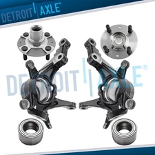 Front Steering Knuckles Wheel Bearing Hubs Kit for 2014 - 2017 Hyundai Accent
