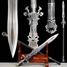 145CM KungFu Long Sword High Manganese Steel Sharp Chinese WUSHU Spear Jian