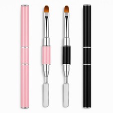 Travel-Friendly Nail Art Brush and Spatula Set   Perfect for Salon  DIY Use