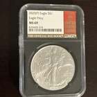 2025 (P) American Silver Eagle NGC MS69 w/ EAGLE PRIVY Red Book Official Label