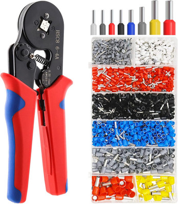 LUZOON Crimpzange Set Mit 1250 Kabelschuhen Für 0,25 10mm² Aderendhülsen Elektri