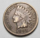 1892 INDIAN HEAD CENT,MOST OF LIBERTY, VERY NICE COIN!!!!(A7)
