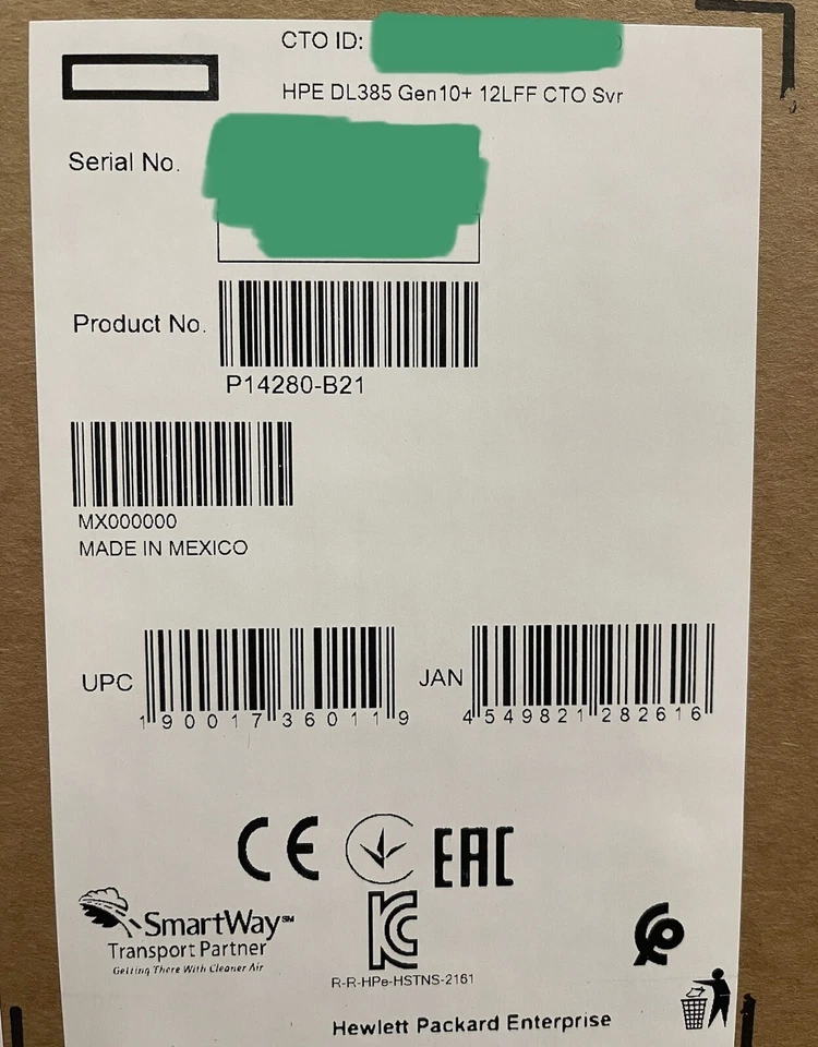 HPE DL385 Gen10 Plus 2x EPYC 7272 64GB 16x 18TB SAS 288 TB 2x PSU 25Gb LFF Rails - Image 2 of 4