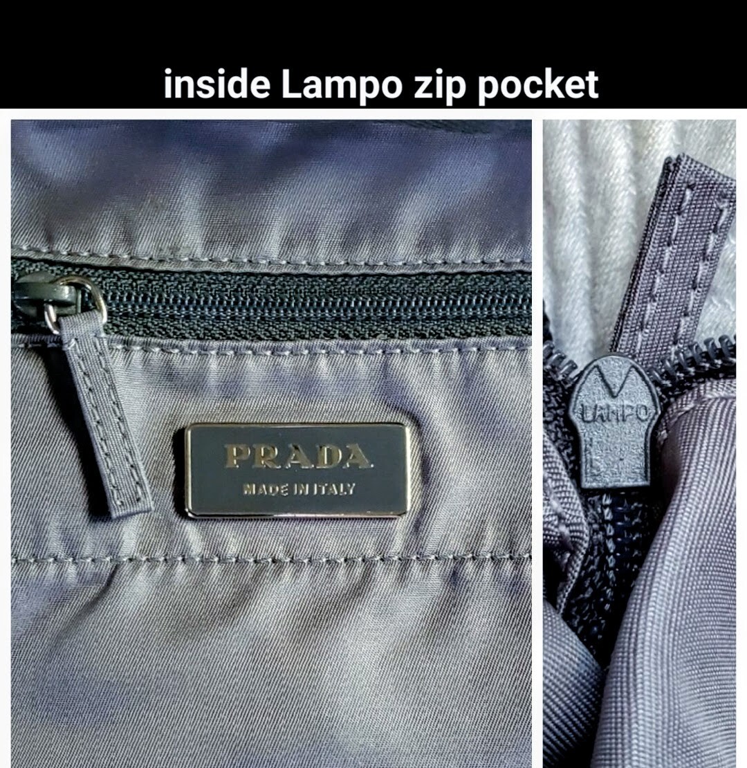 PRADA Vela Sport TESSUTO ZipTop TOTE BN0331 Avio GrayBlue
