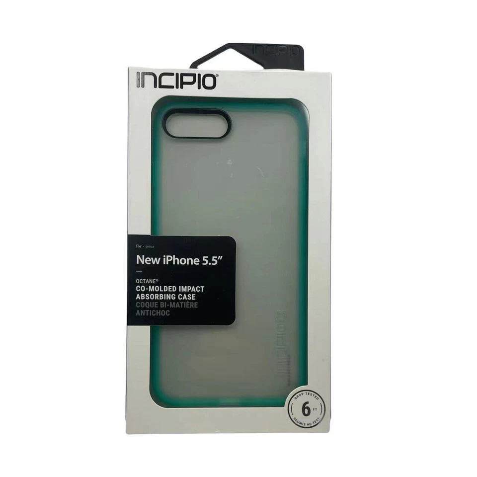 Funda a Presión Incipio Octane iPhone 7 Plus y iPhone 8 Plus - Transparente Escarcha / Azul Cian Foto 2 de 4