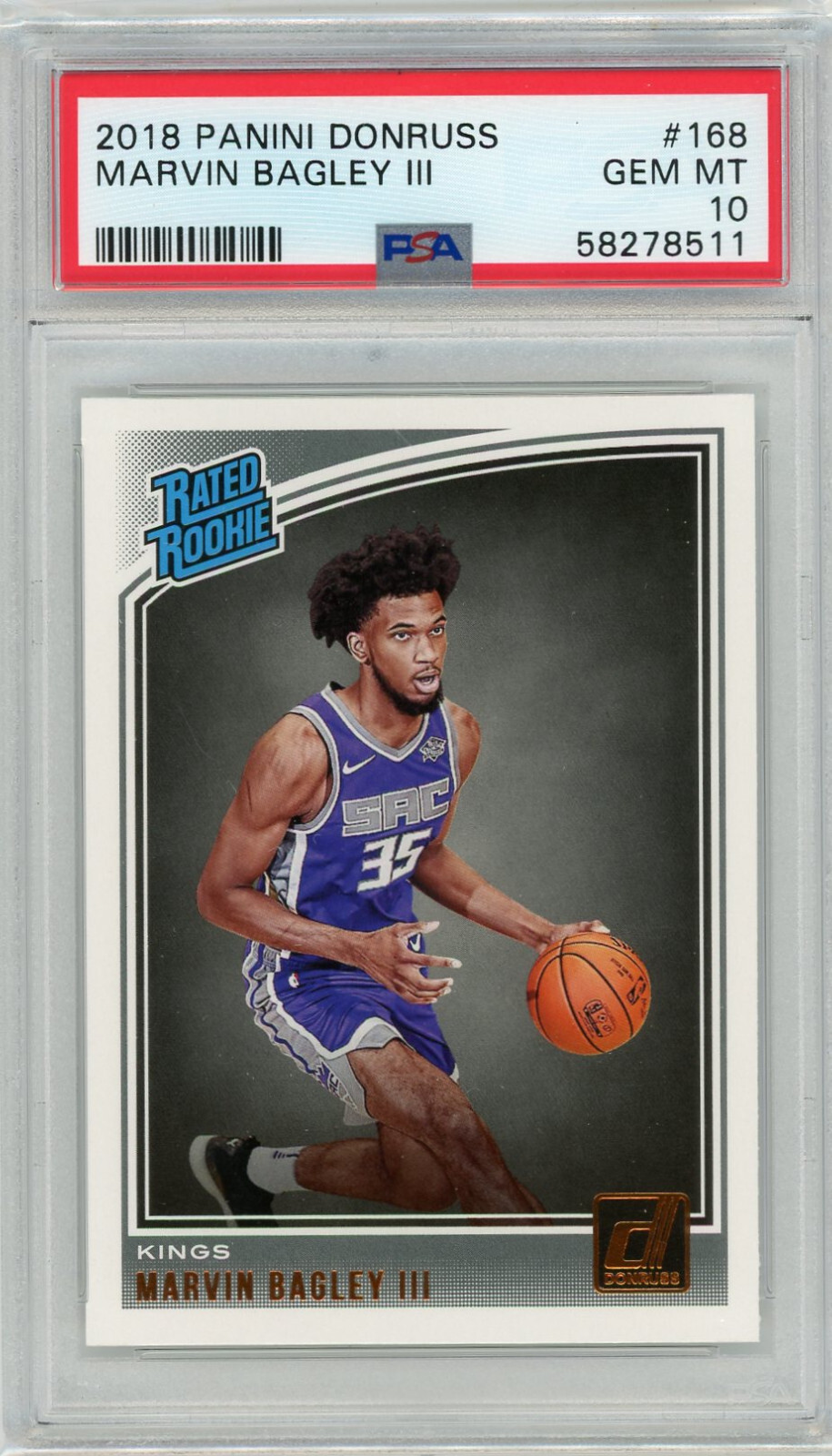 2018 Panini Donruss Rated Rookie Marvin Bagley III #168 PSA 10 Gem Mint QTY