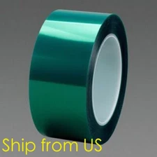 2" X 72 Yards HIGH TEMP Green Polyester Masking Heat Tape Powder Coating Paint