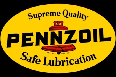 Pennzoil Motor Oil, Supreme Quality NEW Sign: 40'' Wide Diecut USA STEEL XXL Size
