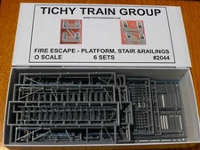 Tichy Train Group O #2044 Classic Fire Escape - Kit (Plastic) -- For Use w/up to