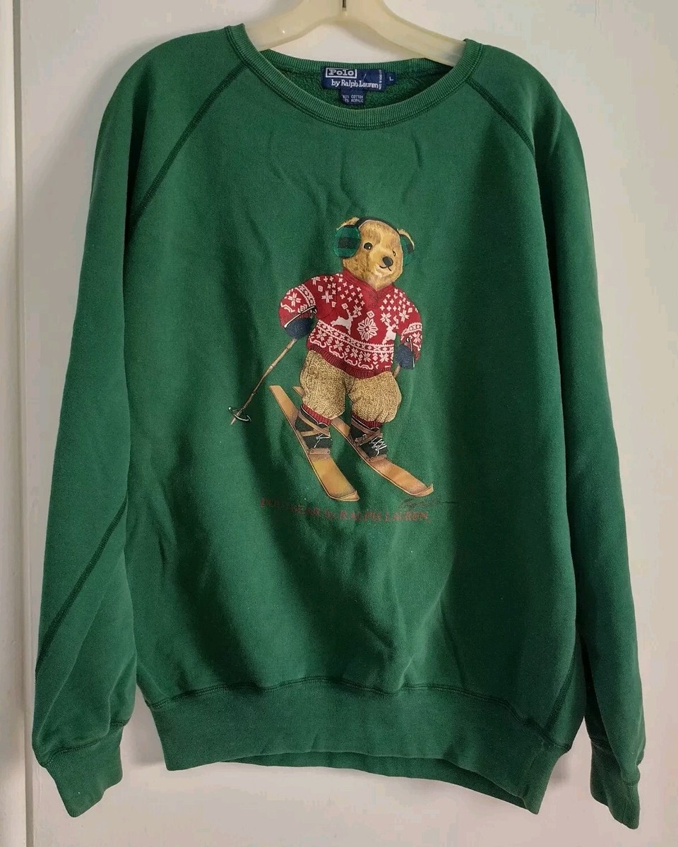 トップス 90s polo Ralph Lauren polo bear sweat vintage polo bear ralph lauren sweater bear long sleeve t