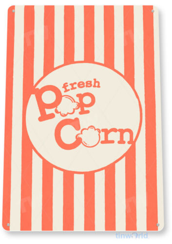 Popcorn Sign Hot Popcorn Machine Kino Kino Tin Sign D237