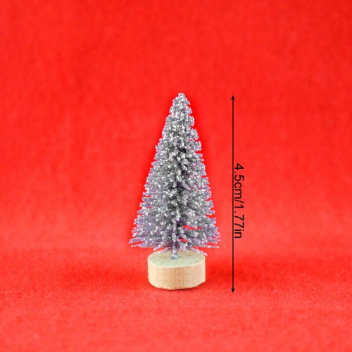 12Pcs Small Christmas Tree Fake Pine Tree Mini Snow Frosted Tree Tabletop Decor - Picture 3 of 21