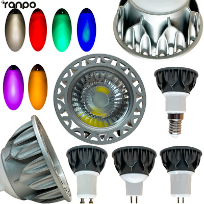 5W Dimmable LED COB Spotlight Bulbs GU10 MR16 GU5.3 E14 E27 Spot Light Lamp