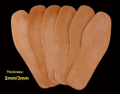 Genuine Leather Insoles Shoe Inserts support Boot Repair Mens Comfort Pad  2/3mm