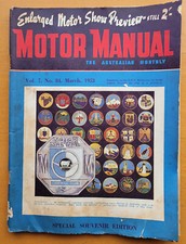 AUSTRALIAN MOTOR MANUAL March 1953 Vol 7 # 84