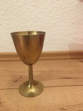Weinglas Pokal Antik Messing Vintage Shabby Chic
