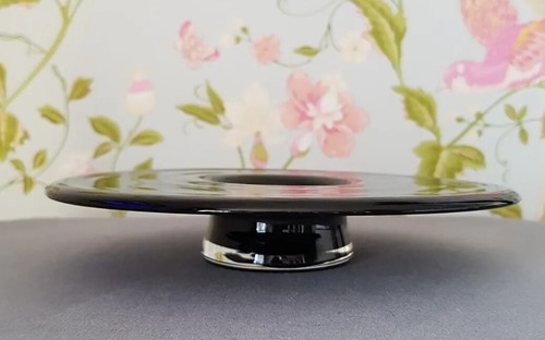 Portacandele votivo vintage IKEA vetro nero tea light di Maria Vinka piattino volante - Foto 4 di 10