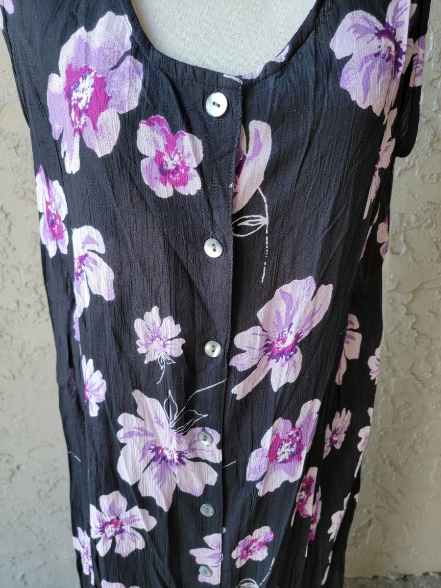 denim 24 7 maxi dress Denim 24/7 Maxi Dress Womens 3X Sleeveless Navy w/ Multicolor Geometric  Pattern