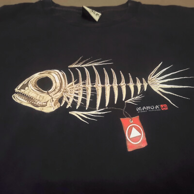 rare vintage Manga Street Clothing t-shirt Size L men's Fish