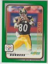 2001 Score - PLAXICO BURRESS - SCORECARD /321 #169 - Pittsburgh Steelers