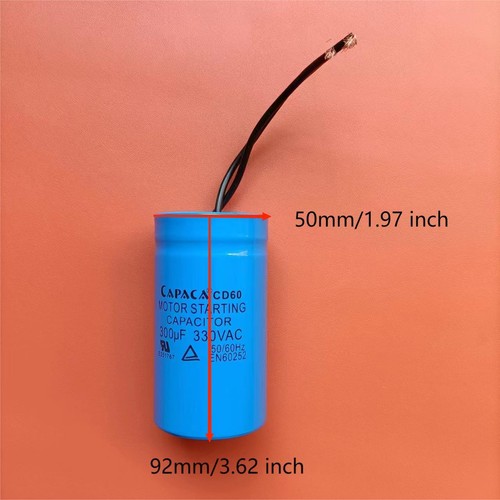 CD60 Motor Starting Capacitor 300uF 330VAC 300MFD 300 UF MFD 330V AC VAC UL Cap - Picture 2 of 4