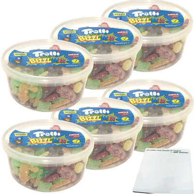 Trolli Sour Bizzl Mix Vegan 6er Pack 6x1000g Dose usy Block