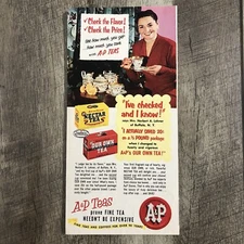 Vintage A&P NECTAR TEA Ad from Womens Day Magazine March 1955