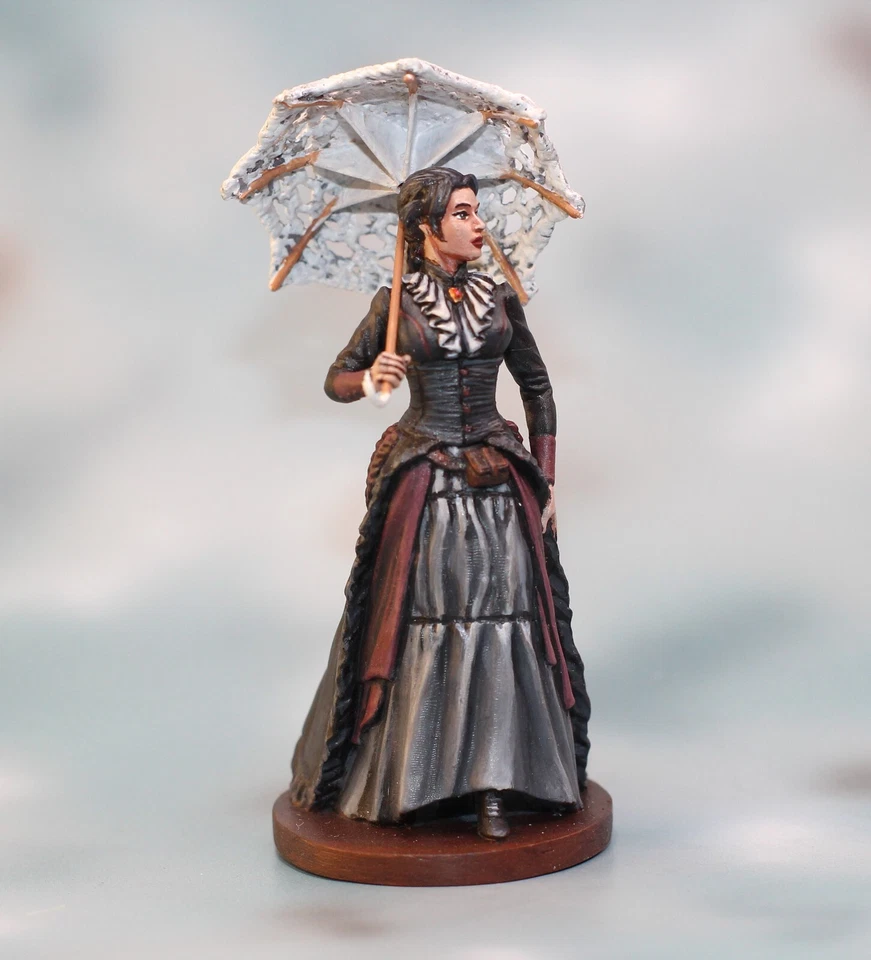 ⭐Estatuilla 3D miniatura coleccionable de niña gótica. Plástico 54mm 1/32 PINTADO⭐ Foto 2 de 4