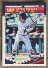 2018 Panini Stars & Stripes Longevity Raynel Delgado Rookie #45 USA Baseball