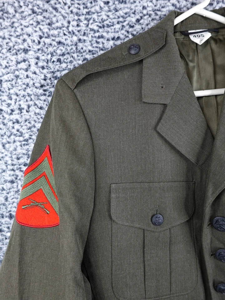 Chaqueta de vestir militar DSCP U.S para hombre 40S abrigo uniforme verde Foto 2 de 4