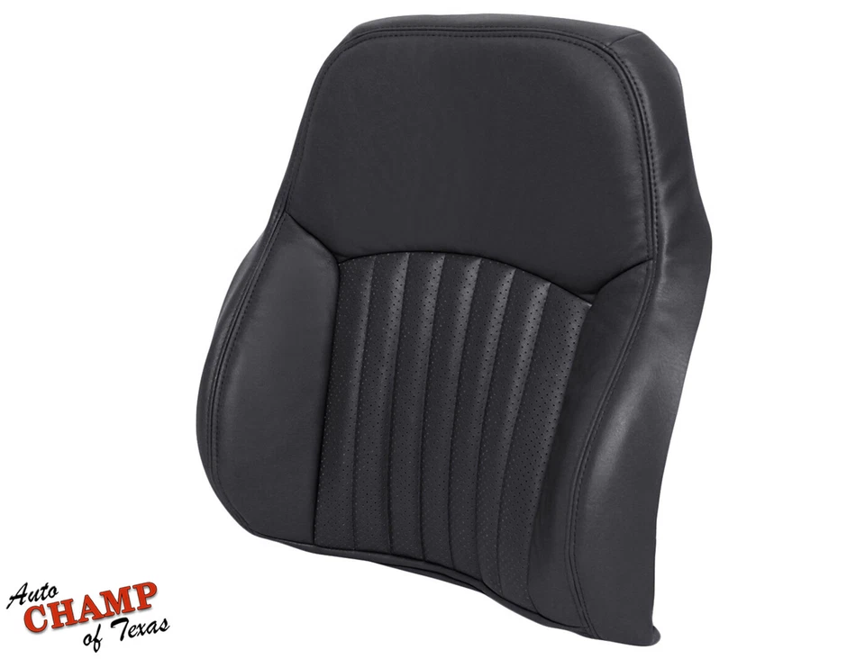 Pontiac Firebird 2000-2002 - Cubierta de asiento de cuero con respaldo inclinado del lado del conductor negra perfecta Foto 4 de 4