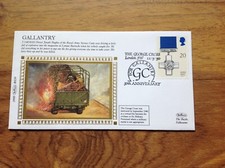 G.B. 1990 Gallantry The George Cross Benham Silk  First Day Cover . Free UK P&P