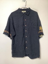 Tommy Bahama Mens 100 Silk Short Sleeve Button Down Hawaiian Shirt Size XL