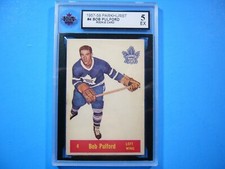 1957/58 PARKHURST NHL HOCKEY CARD #4 BOB PULFORD ROOKIE SP KSA 5 EX SHARP PARKIE