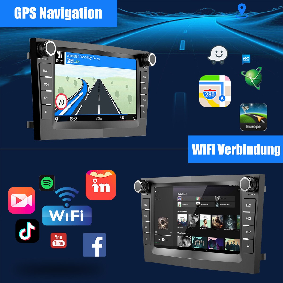 DAB+ Carplay Android14 Autoradio GPS Navi BT Für Opel Zafira B