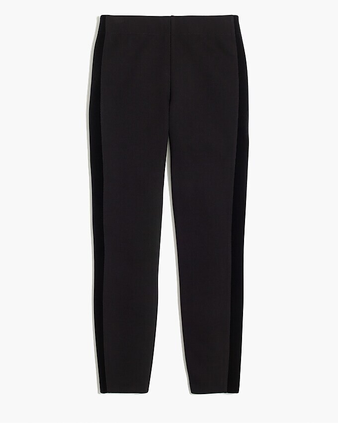 CREW FACTORY Gigi Pant With Velvet Tuxedo Stripe In Black