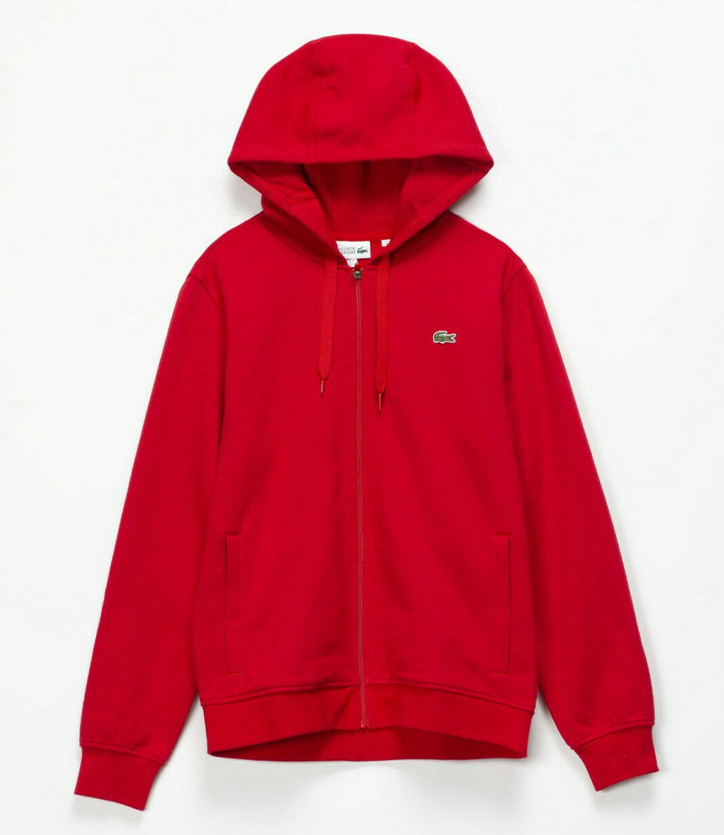 Men Lacoste Hoodie Full Zip Fleece 
