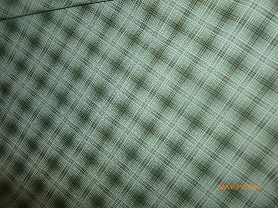 Tela escocesa reversible de algodón vintage 43"x 2,33 yardas Foto 3 de 3