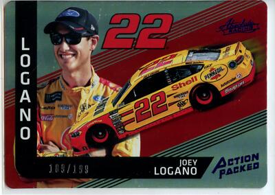2017 Panini Absolute Racing NASCAR Action Packed BLUE Joey Logano #189/199