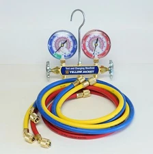 Yellow Jacket 42024 Test and Charging Manifold with 60" Hoses for R32/410A