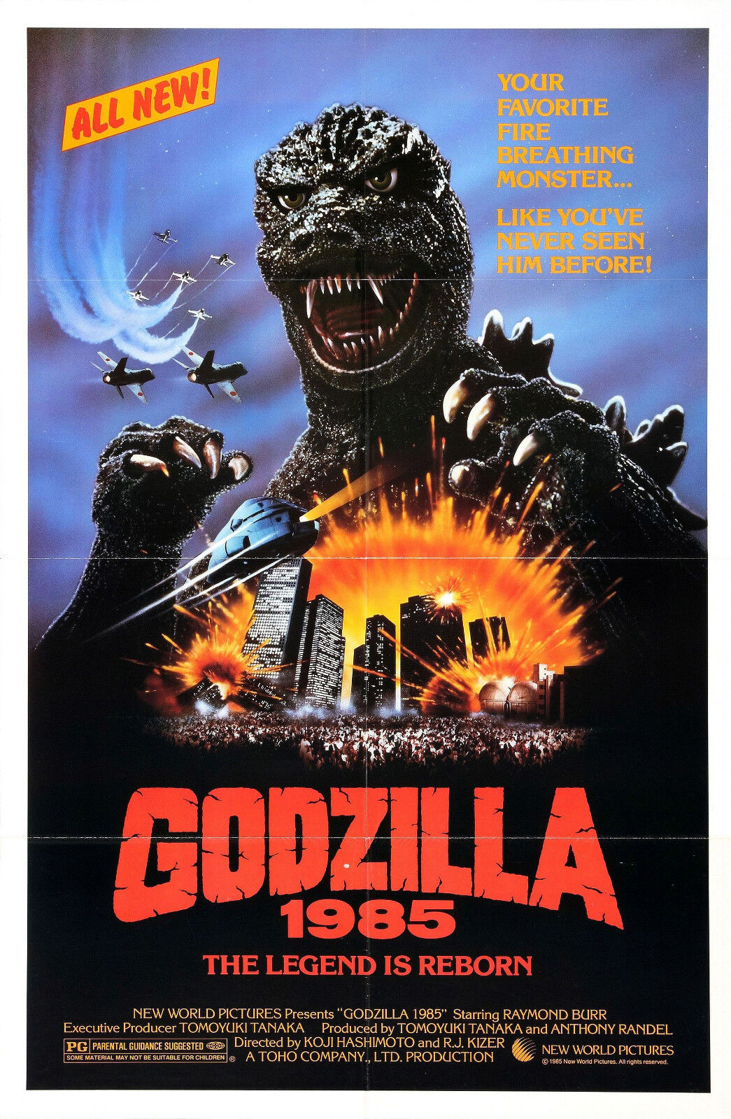 GODZILLA 1985 Movie POSTER Gojira