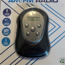GPX SportX R300S AM/FM Radio Bass Boost Digital Clock Presets Armband Earbuds