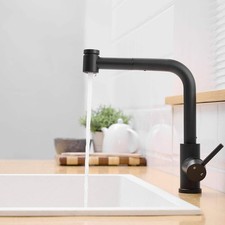Black Kitchen Sink Faucet with Pull Out Sprayer