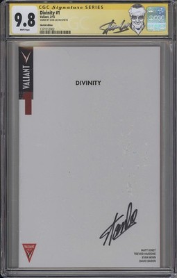 Divinity #1 CGC SS 9.8 Stan Lee SIGNED BLANK SKETCH RETIRED LABEL RARE VHTF