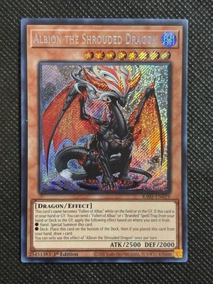 YuGiOh! Albion the Shrouded Dragon RA05-EN019 Secret Rare 1st Edition Near Mint
