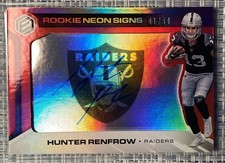 2019 Panini Elements - Rookie Neon Signs Hunter Renfrow #RNS-HR Red 1/50 RC