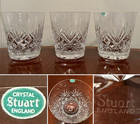 Vtg Set 3 STUART CRYSTAL Ludlow Oversized 16 oz. Double-Old Fashioned Tumblers — photo 1