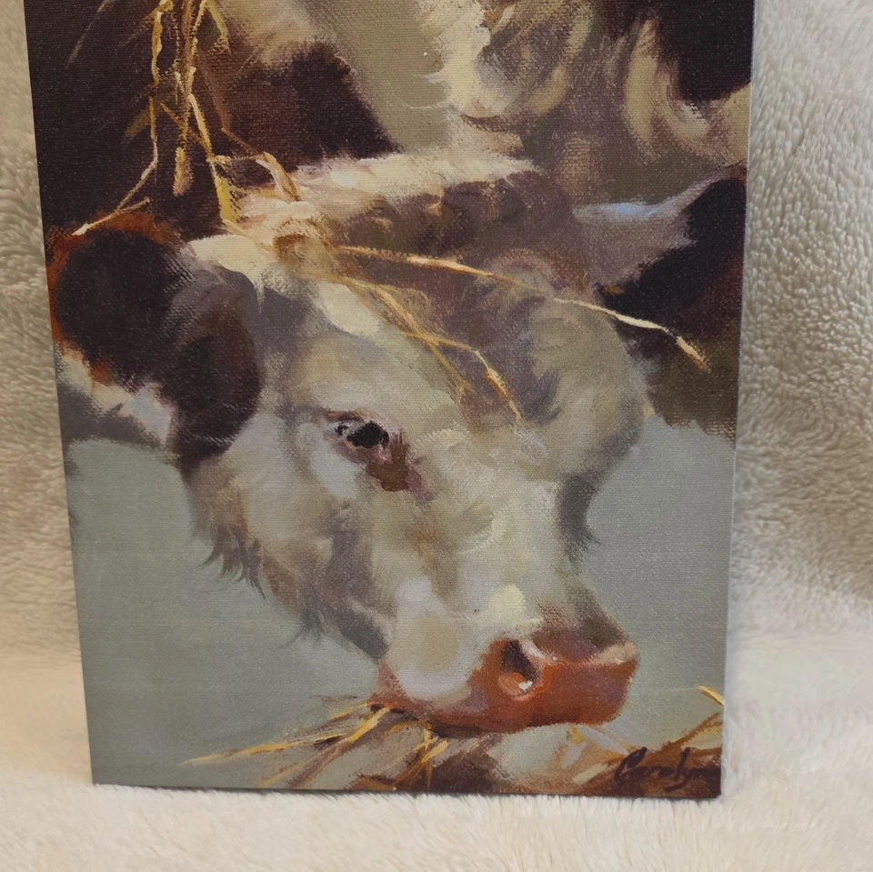 Hef 'n' Her Cow Wrap Around Canvas Print - Carolyne Hawley - 12W x 24L x 1 1/2D - Image 3 of 4