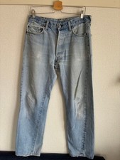 Vintage Levi's 501 Redline Selvedge 80s Made in USA Black Bartack Faded W35 L31